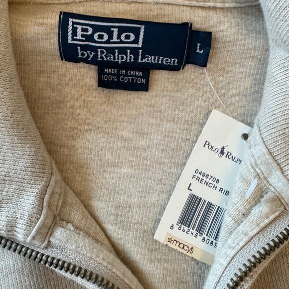 NWT Polo Ralph Lauren French Rib Quarter-Zip Sweater - Large - Picture 5 of 8